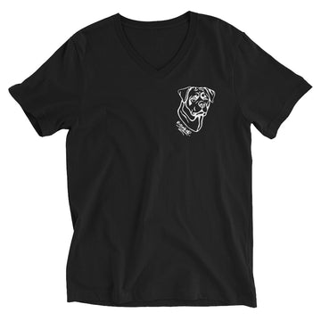 Unisex Short Sleeve V-Neck T-Shirt Rottweiler