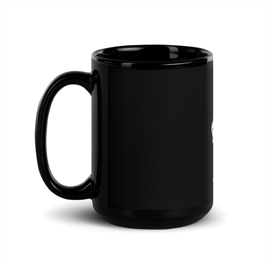 Black Glossy Mug Basset