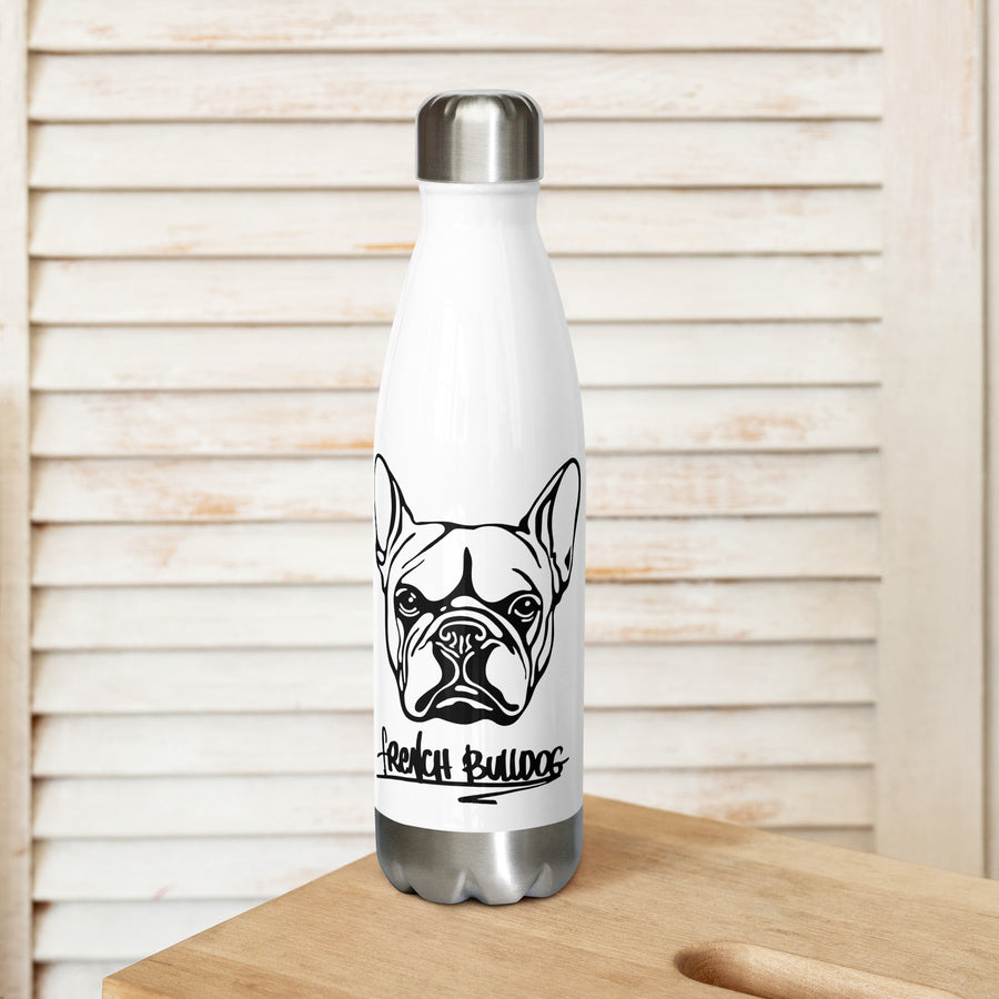 Stainless steel water bottle French Bulldog
