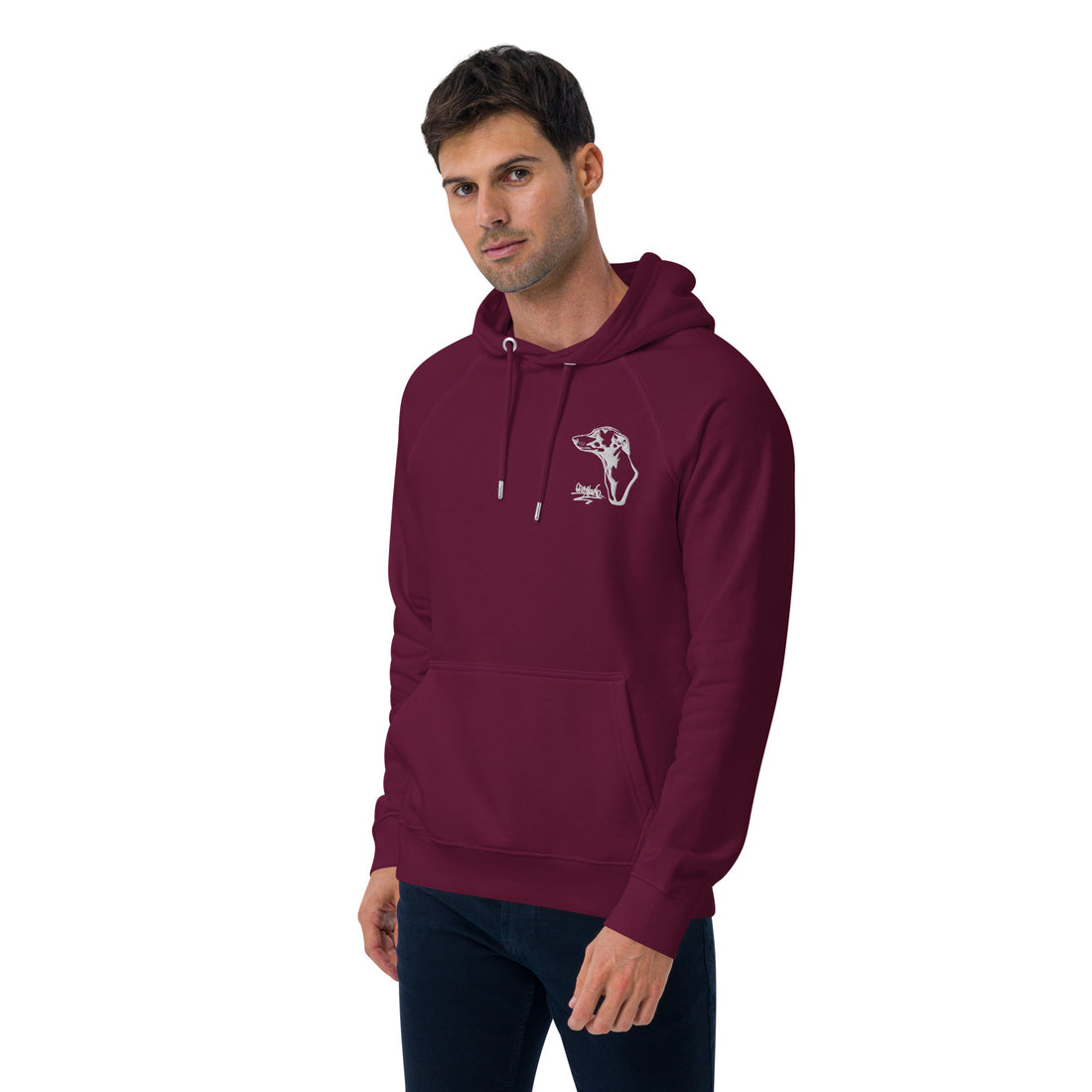 Unisex eco raglan hoodie Greyhound