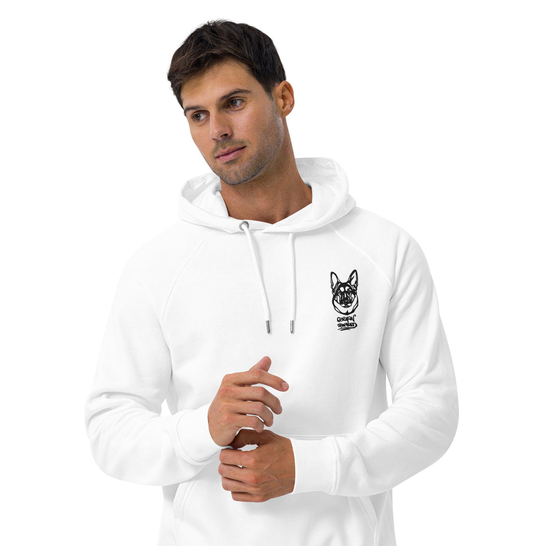 Unisex eco raglan hoodie German Shepard