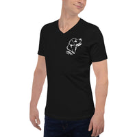 Unisex Short Sleeve V-Neck T-Shirt Labrador
