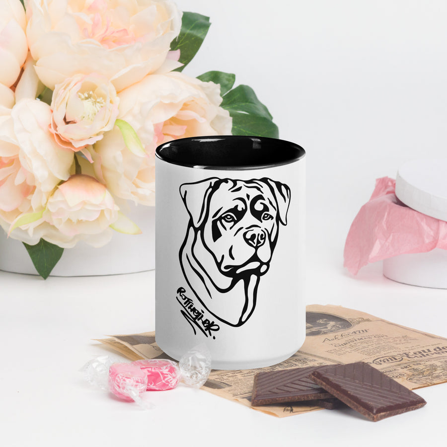 Mug with Color Inside Rottweiler