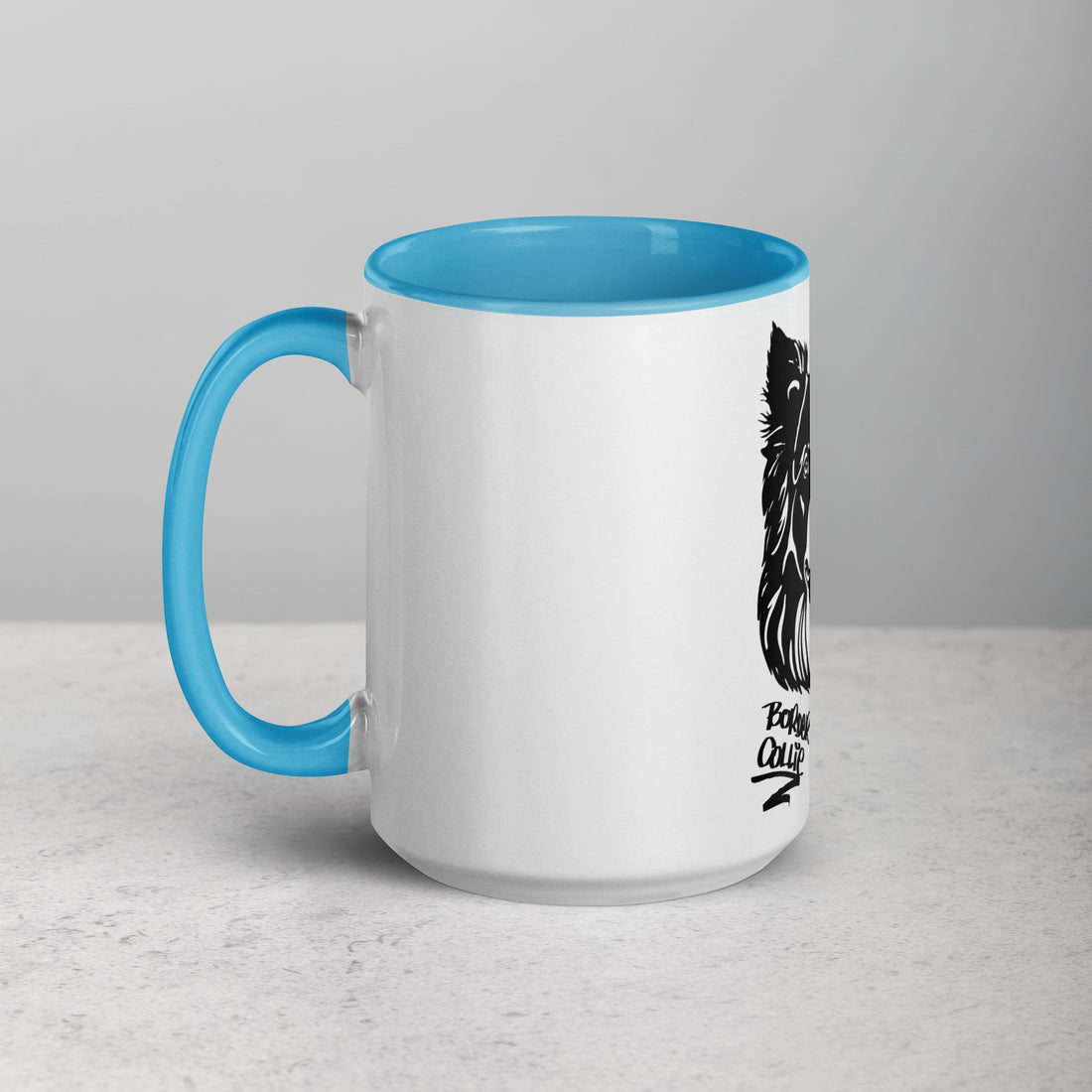 Mug with Color Inside Border Collie
