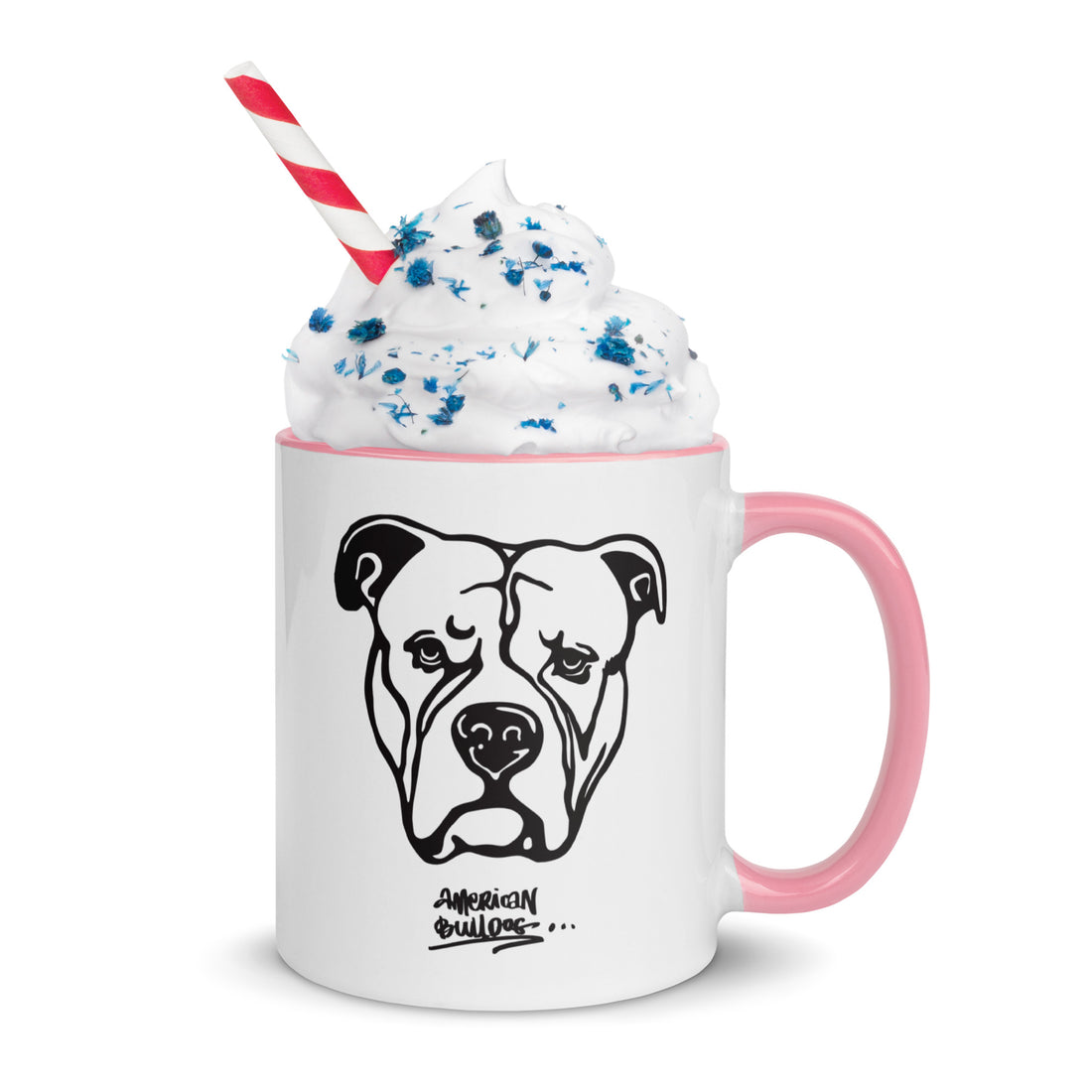 Mug with Color Inside American Bulldog