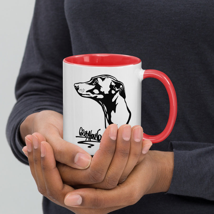 Mug with Color Inside Greyhound